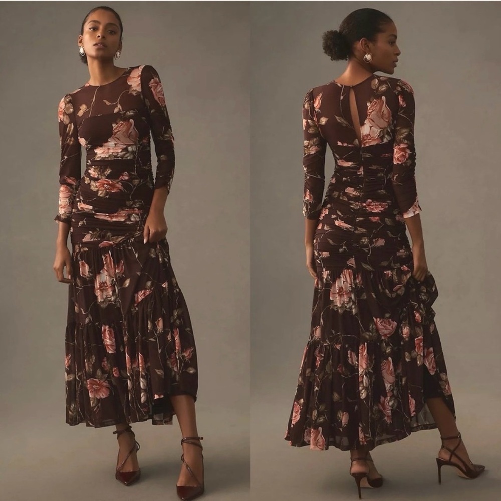 Erin Fetherson x Anthropologie Maxine Mesh Maxi Dress